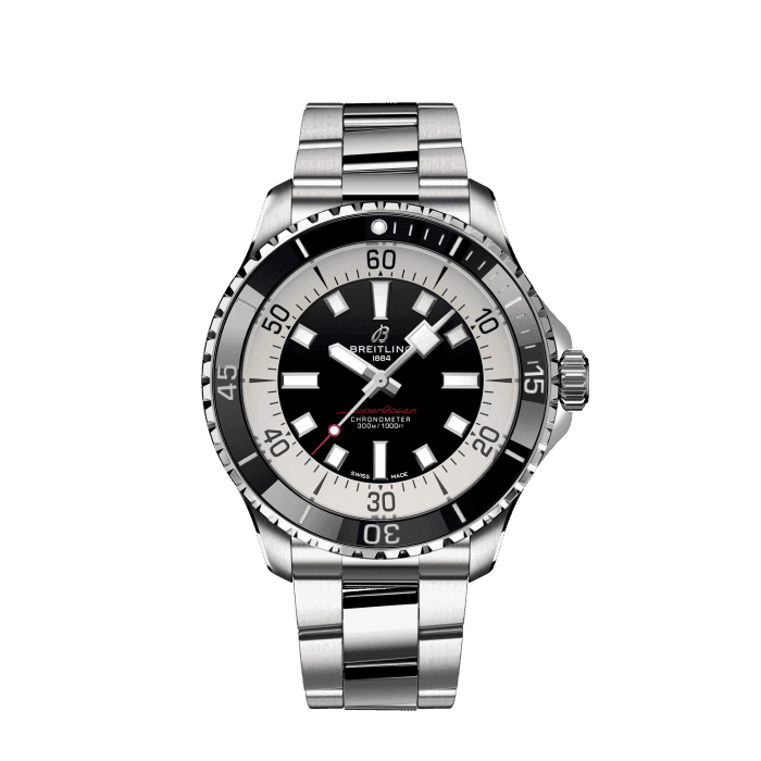  Shop Authentic Breitling Superocean Automatic 44mm Black Dial Silver Steel Strap Watch for for Men - A17376211B1A1 - Luxxuri
