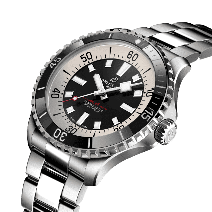  Shop Authentic Breitling Superocean Automatic 44mm Black Dial Silver Steel Strap Watch for for Men - A17376211B1A1 - Luxxuri