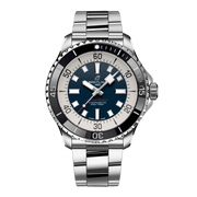  Shop Authentic Breitling Superocean Automatic 44mm Blue Dial Silver Steel Strap Watch for Men - A17376211C1A1 - Luxxuri