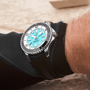  Shop Authentic Breitling Superocean Automatic 44 Turquoise Dial Black Rubber Strap Watch for Men - A17376211L2S1 - Luxxuri