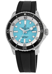  Shop Authentic Breitling Superocean Automatic 44 Turquoise Dial Black Rubber Strap Watch for Men - A17376211L2S1 - Luxxuri