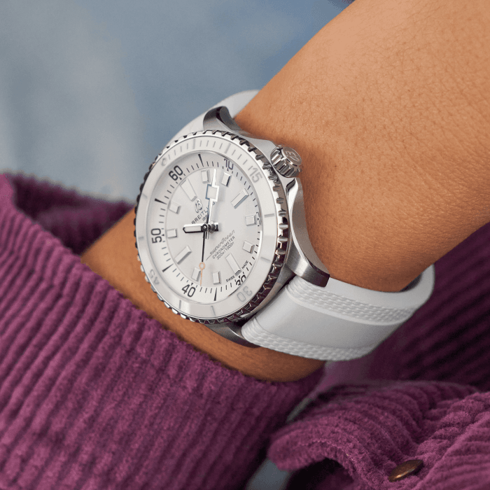 Shop Authentic Breitling Superocean Automatic 36 White Dial White Rubber Strap Watch for Men - A17377211A1S1 - Luxxuri
