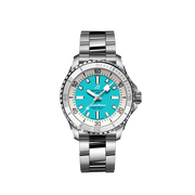  Shop Authentic Breitling Superocean Automatic 36 Turquoise Dial Silver Steel Strap Watch for Men - A17377211C1A1 - Luxxuri