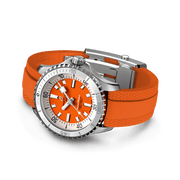  Shop Authentic Breitling Superocean Automatic 36 Orange Dial Orange Rubber Strap Watch for Men - A17377211O1S1 - Luxxuri