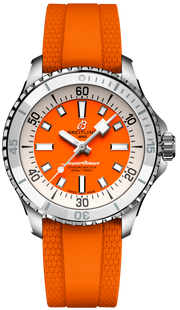  Shop Authentic Breitling Superocean Automatic 36 Orange Dial Orange Rubber Strap Watch for Men - A17377211O1S1 - Luxxuri