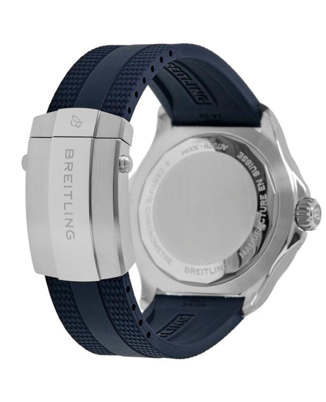  Shop Authentic Breitling Superocean Automatic 46 Blue Dial Blue Rubber Strap Watch for Men - A17378E71C1S1 - Luxxuri