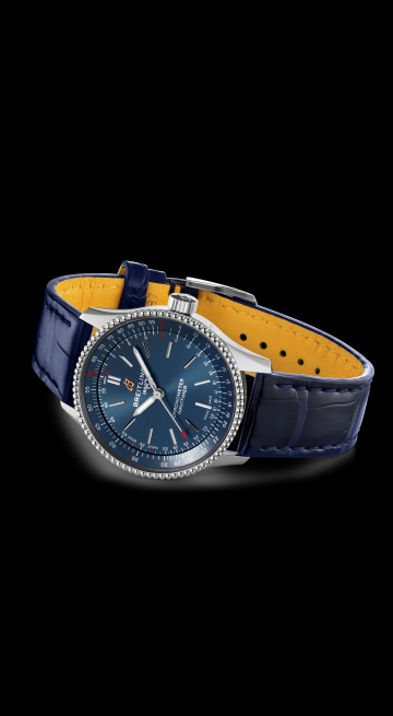  Shop Authentic Breitling Navitimer Automatic 35 Blue Dial Blue Leather Strap Watch for Men - A17395161C1P1 - Luxxuri