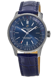  Shop Authentic Breitling Navitimer Automatic 35 Blue Dial Blue Leather Strap Watch for Men - A17395161C1P1 - Luxxuri