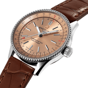  Shop Authentic Breitling Navitimer Automatic 35 Brown Dial Brown Leather Strap Watch for Men - A17395201K1P1 - Luxxuri