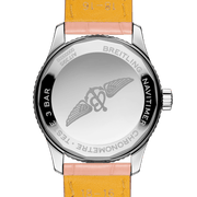  Shop Authentic Breitling Navitimer Automatic 35 Mother of Pearl Dial Pink Leather Strap Watch for Women - A17395211A1P3 - Luxxuri