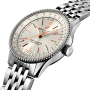  Shop Authentic Breitling Navitimer Automatic 35 White Dial Silver Steel Strap Watch for Men - A17395F41G1A1 - Luxxuri