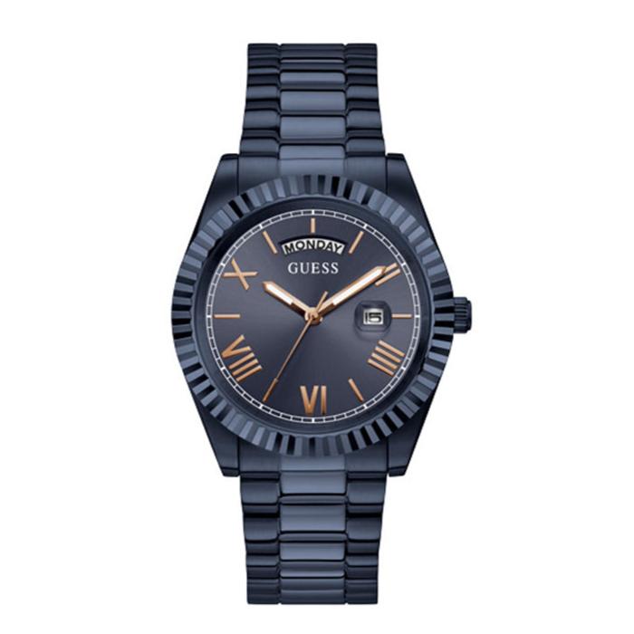  Shop Authentic Guess Connoisseur Quartz Blue Dial Blue Steel Strap Watch For Men - GW0265G9 - Luxxuri