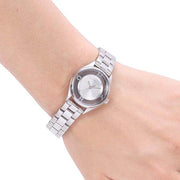  Shop Authentic Marc Jacobs Tether Transparent Silver Dial Silver Steel Strap Watch for Women - MBM3416 - Luxxuri