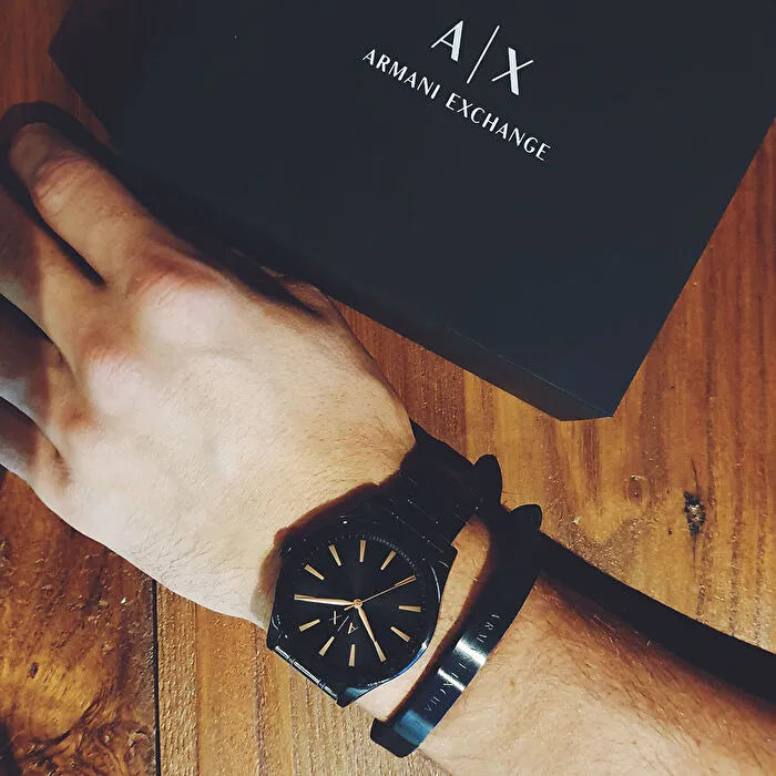 Shop Authentic Armani Exchange Nico Analog Black Dial Black Steel Strap Watch For Men - AX7102 - Luxxuri