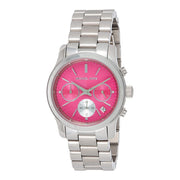  Shop Authentic Michael Kors Runway Chronograph Pink Dial Silver Steel Strap Watch for Women - MK6160 - Luxxuri