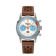  Shop Authentic Breitling Top Time Deus Limited Edition White Dial Brown Leather Strap Watch for Men - A233112A1A1X1 - Luxxuri