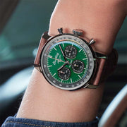  Shop Authentic Breitling Top Time B01 Ford Mustang Green Dial Brown Leather Strap Watch for Men - AB01762A1L1X1 - Luxxuri