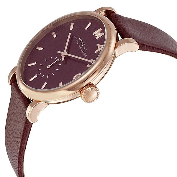  Shop Authentic Marc Jacobs Baker Maroon Dial Maroon Leather Strap Watch for Women - MBM1271 - Luxxuri