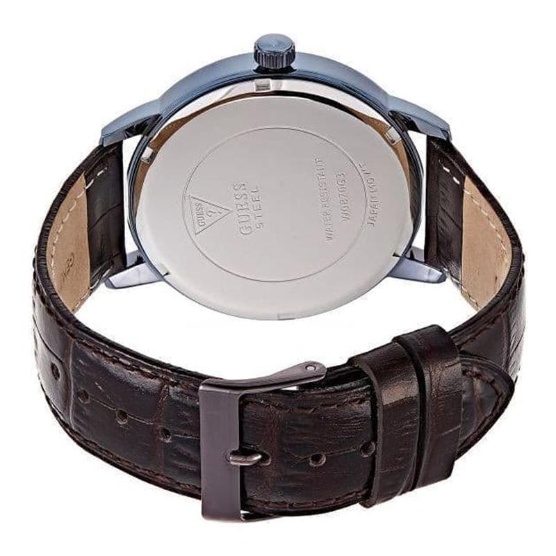  Shop Authentic Guess Delancy Analog Brown Dial Brown Leather Strap Watch For Men - W0870G3 - Luxxuri