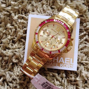  Shop Authentic Michael Kors Everest Chronograph Gold Dial Gold Steel Strap Watch for Women - MK5871 - Luxxuri