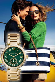  Shop Authentic Michael Kors Skylar Green Dial Gold Steel Strap Watch for Women - MK6065 - Luxxuri