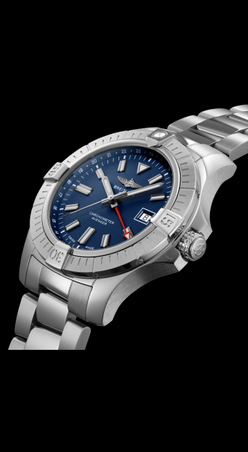  Shop Authentic Breitling Avenger Automatic GMT 45 Blue Dial Silver Steel Strap Watch for Men - A32395101C1A1 - Luxxuri