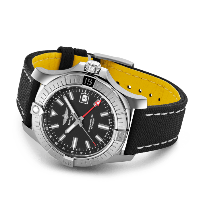  Shop Authentic Breitling Avenger Automatic GMT 43 Black Dial Black Nylon Strap Watch for Men - A32397101B1X1 - Luxxuri
