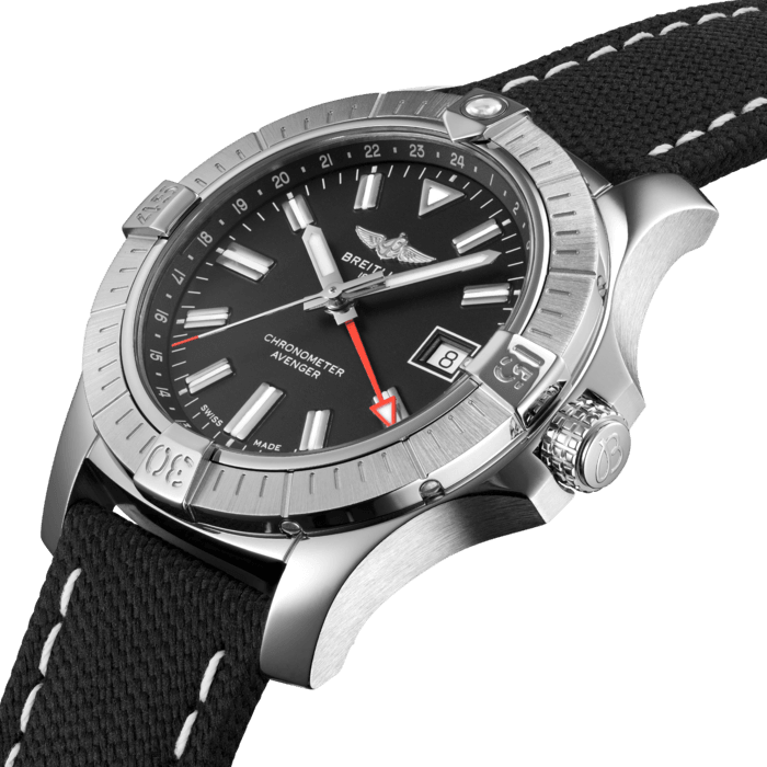  Shop Authentic Breitling Avenger Automatic GMT 43 Black Dial Black Nylon Strap Watch for Men - A32397101B1X1 - Luxxuri