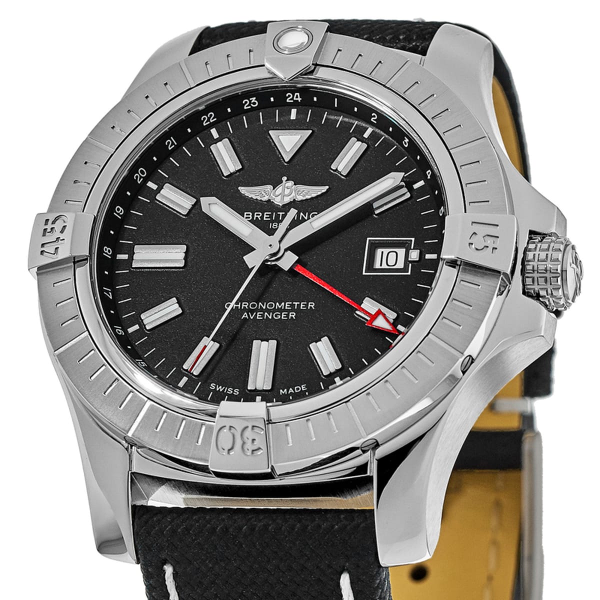  Shop Authentic Breitling Avenger Automatic GMT 43 Black Dial Black Nylon Strap Watch for Men - A32397101B1X1 - Luxxuri