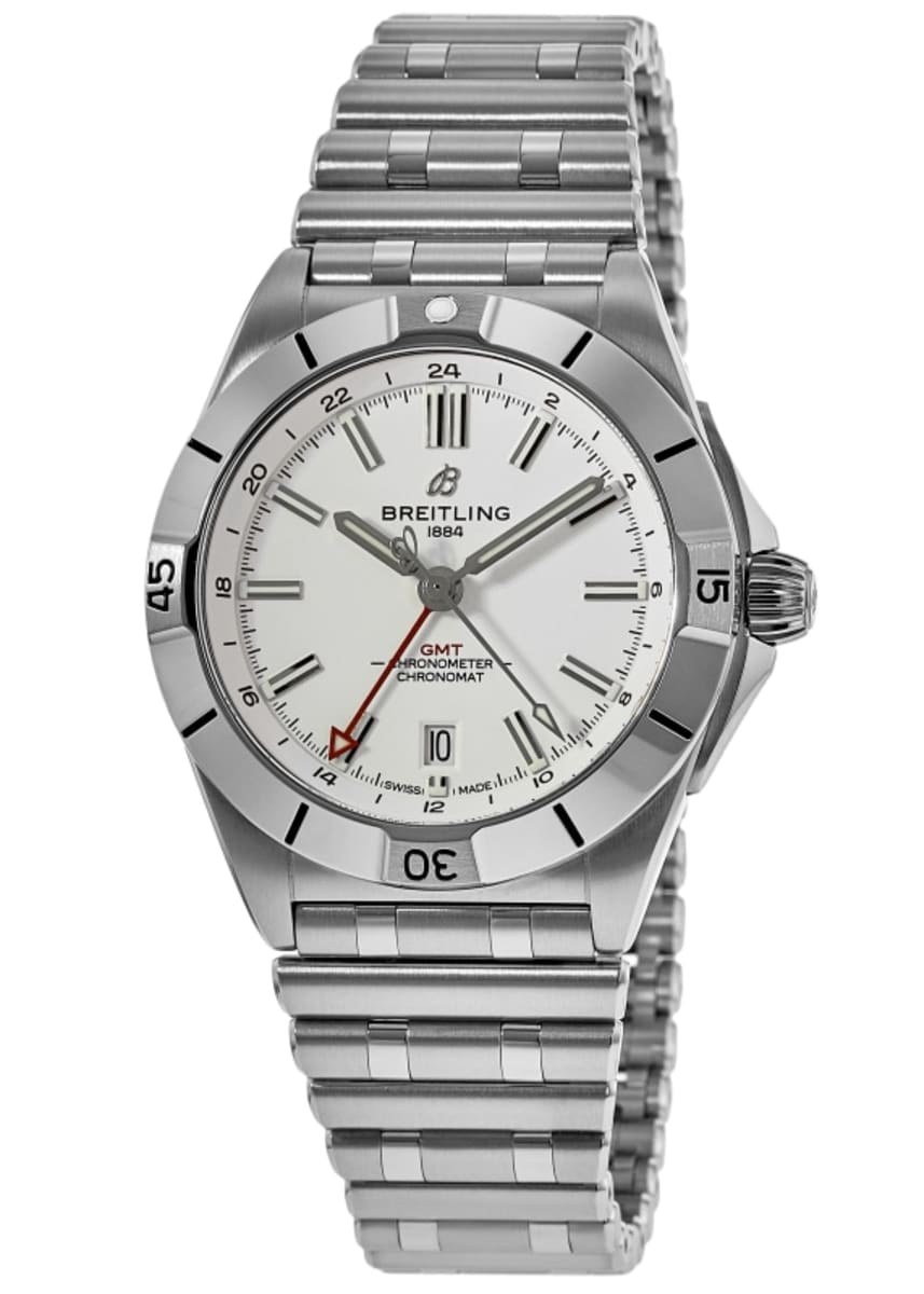  Shop Authentic Breitling Chronomat GMT 40 White Dial Silver Steel Strap Watch for Men - A32398101A1A1 - Luxxuri