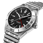 Shop Authentic Breitling Chronomat GMT 40 Automatic Black Dial Silver Steel Strap Watch for Men - A32398101B1A1 - Luxxuri
