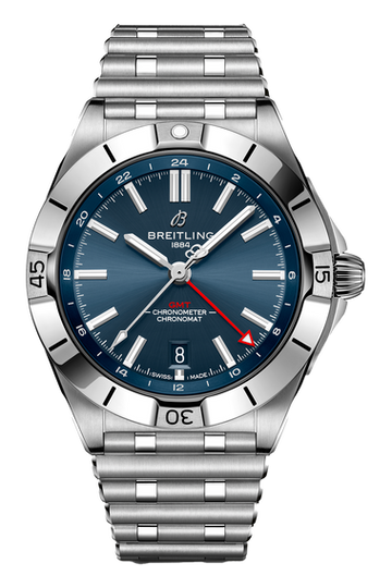  Shop Authentic Breitling Chronomat GMT 40 Blue Dial Silver Steel Strap Watch for Men - A32398101C1A1 - Luxxuri