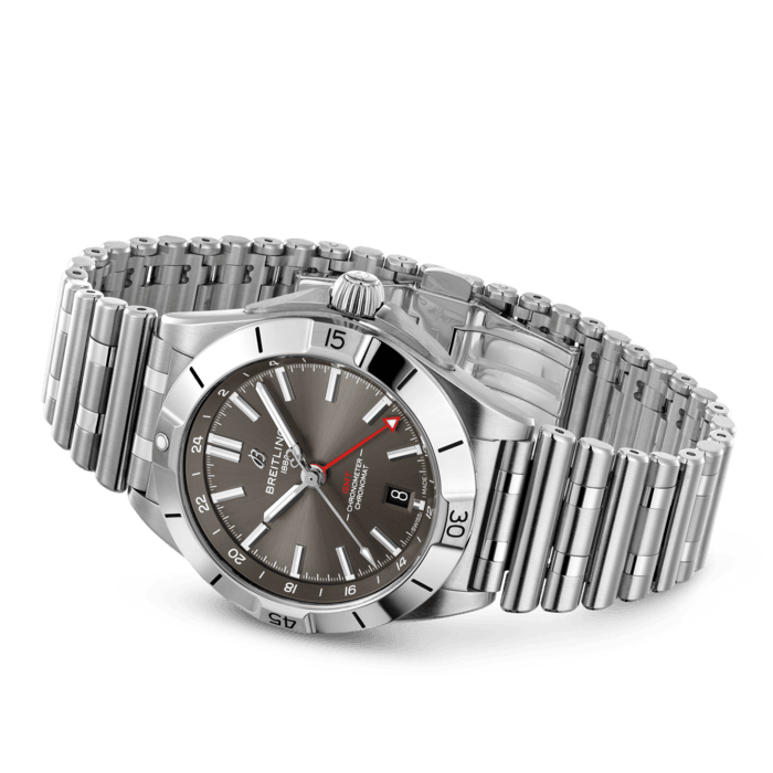  Shop Authentic Breitling Chronomat GMT 40 Brown Dial Silver Steel Strap Watch for Men - A32398101M1A1 - Luxxuri