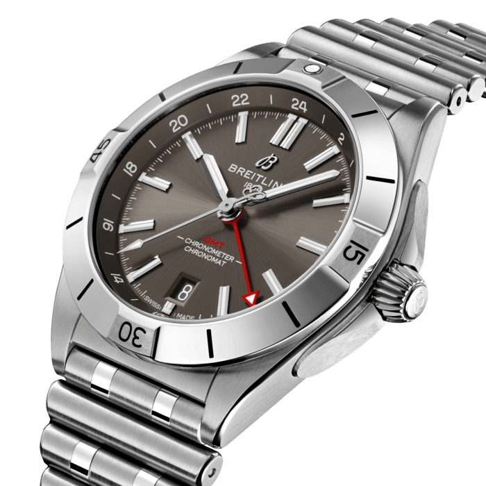  Shop Authentic Breitling Chronomat GMT 40 Brown Dial Silver Steel Strap Watch for Men - A32398101M1A1 - Luxxuri