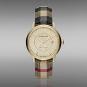  Shop Authentic Burberry The Classic Round Gold Dial Brown Leather Strap Unisex Watch  - BU10001 - Luxxuri
