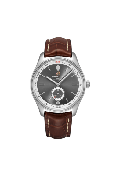  Shop Authentic Breitling Premier Automatic 40mm Grey Dial Brown Leather Strap Watch for Men - A37340351B1P2 - Luxxuri