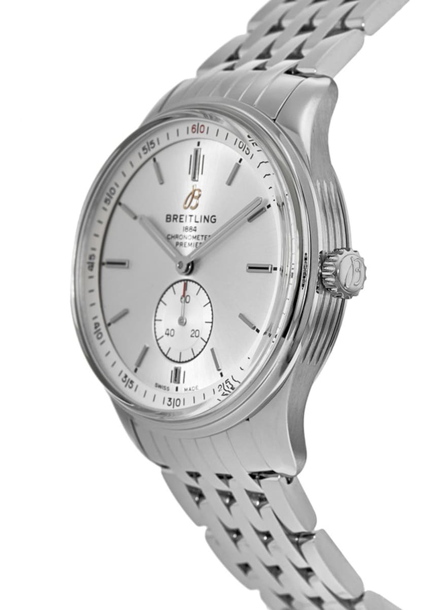  Shop Authentic Breitling Premier Automatic 40mm Stainless Steel Silver Dial Mens Watch - A37340351G1A1 - Luxxuri