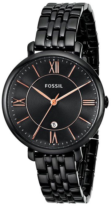  Shop Authentic Fossil Jacqueline Black Dial Black Mesh Bracelet Watch for Women - ES3614 - Luxxuri