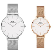  Shop Authentic Daniel Wellington Petite Sterling Quartz White Dial Silver Mesh Bracelet Watch For Men - DW00100306 - Luxxuri