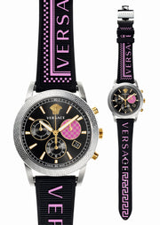  Shop Authentic Versace Sport Tech Chronograph Black Dial Black Rubber Strap Watch for Women - VELT00619 - Luxxuri