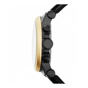  Shop Authentic Michael Kors Dylan Chronograph Quartz Black Dial Black Rubber Strap Watch For Men - MK8383 - Luxxuri