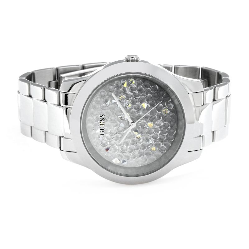  Shop Authentic Guess Crush Silver Dial Silver Steel Strap Watch For Women - GW0020L1 - Luxxuri