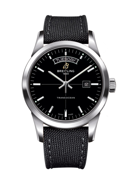  Shop Authentic Breitling Transocean Day & Date 43mm Black Dial Black Nylon Strap Mens Watch - A4531012/BB69/109W/A20  BA.1 - Luxxuri