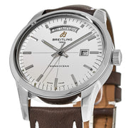  Shop Authentic Breitling Transocean Day & Date 43mm Brown Leather Strap Mens Watch - A4531012|G751|437X|A20B A.1 - Luxxuri