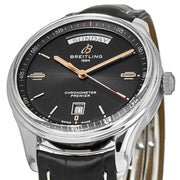  Shop Authentic Breitling Premier Automatic 40mm Day & Date Black Dial Black Leather Strap Mens Watch - A45340241B1P2 - Luxxuri