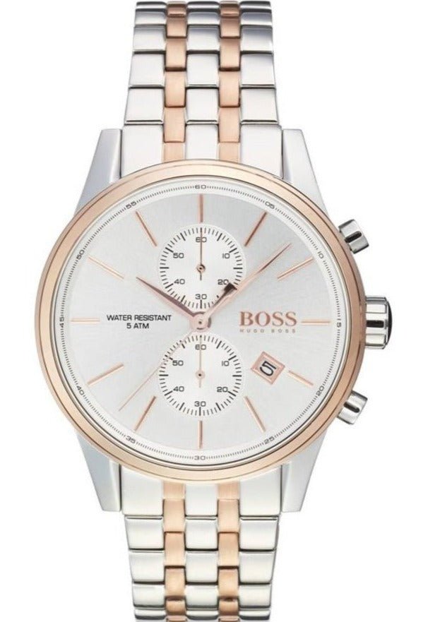  Shop Authentic Hugo Boss Jet Silver Dial Two Tone Steel Strap Watch for Men - 1513385 - Luxxuri