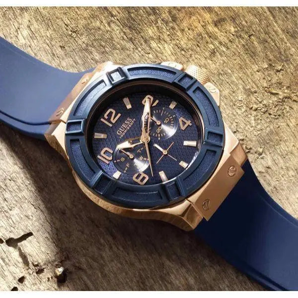  Shop Authentic Guess Jet Setter Analog Quartz Blue Dial Blue Rubber Strap Watch For Women - W0571L1 - Luxxuri