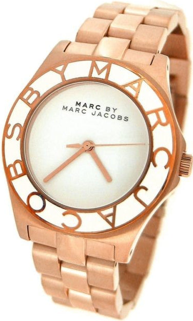  Shop Authentic Marc Jacobs Blade White Dial Gold Steel Strap Watch for Women - MBM3075 - Luxxuri