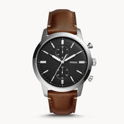  Shop Authentic Fossil Townsman Chronograph Black Dial Brown Leather Strap Watch for Men  - FS5280 - Luxxuri