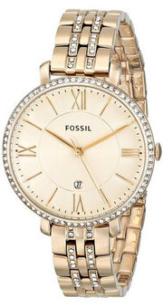  Shop Authentic Fossil Jacqueline Gold Dial Gold Steel Strap Watch for Women - ES3547 - Luxxuri